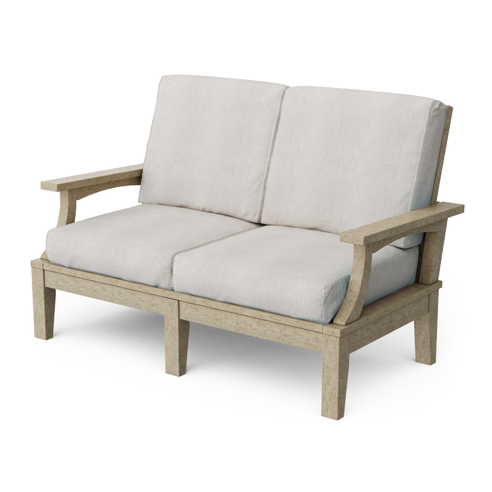 Heritage Deep Seating Love Seat Cushioned Sofa - Outdoor Patio Furniture for Garden, Poolside & Backyard Relaxation