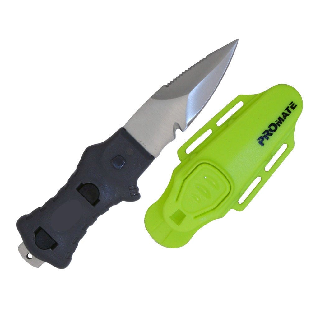 Promate Point Tip Scuba Dive BC Knife (3 Blade) KF210P - Professional Diving Knife for Underwater Safety, Fishing & Emergency Situations