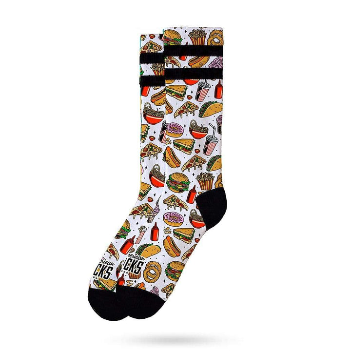 American Socks Signature Junk Food Mid High Crew Socks - Comfortable Novelty Socks for Men & Women - Perfect for Casual Wear, Gifts, and Pop Culture Fans