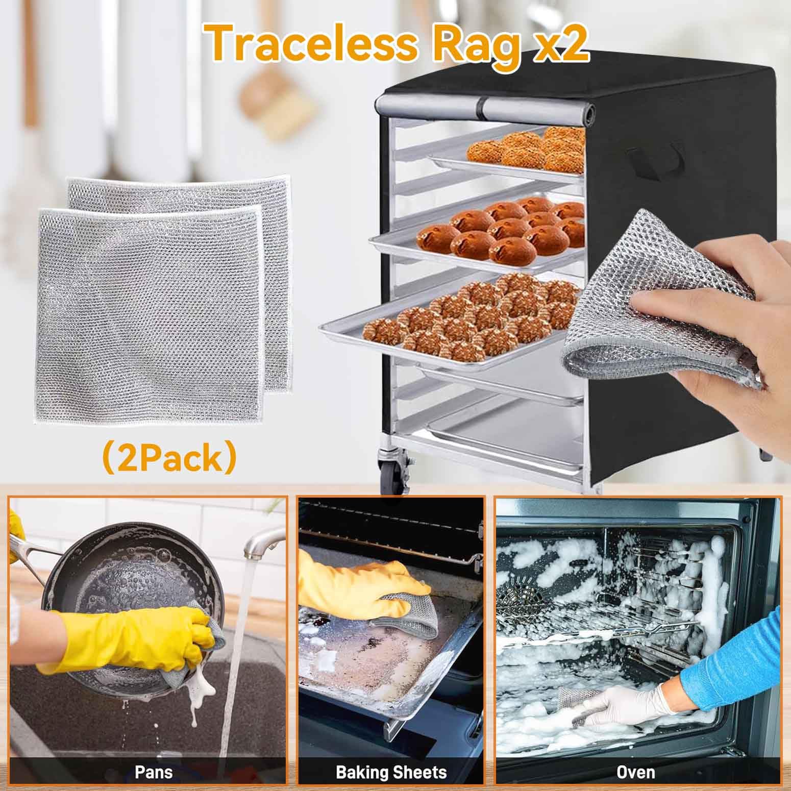 VEVOR & HALLY Compatible 10-Tier Bread Plate Rack Cover - Heavy Duty Zippered Pizza Rack Dust Cover for Home Kitchen & Commercial Use - Perfect for Bakeries, Restaurants and Food Storage