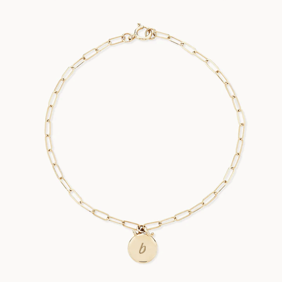 Personalized 14K Gold Engravable Forest Bracelet - Custom Name Gift for Women, Perfect for Anniversaries, Birthdays & Special Occasions
