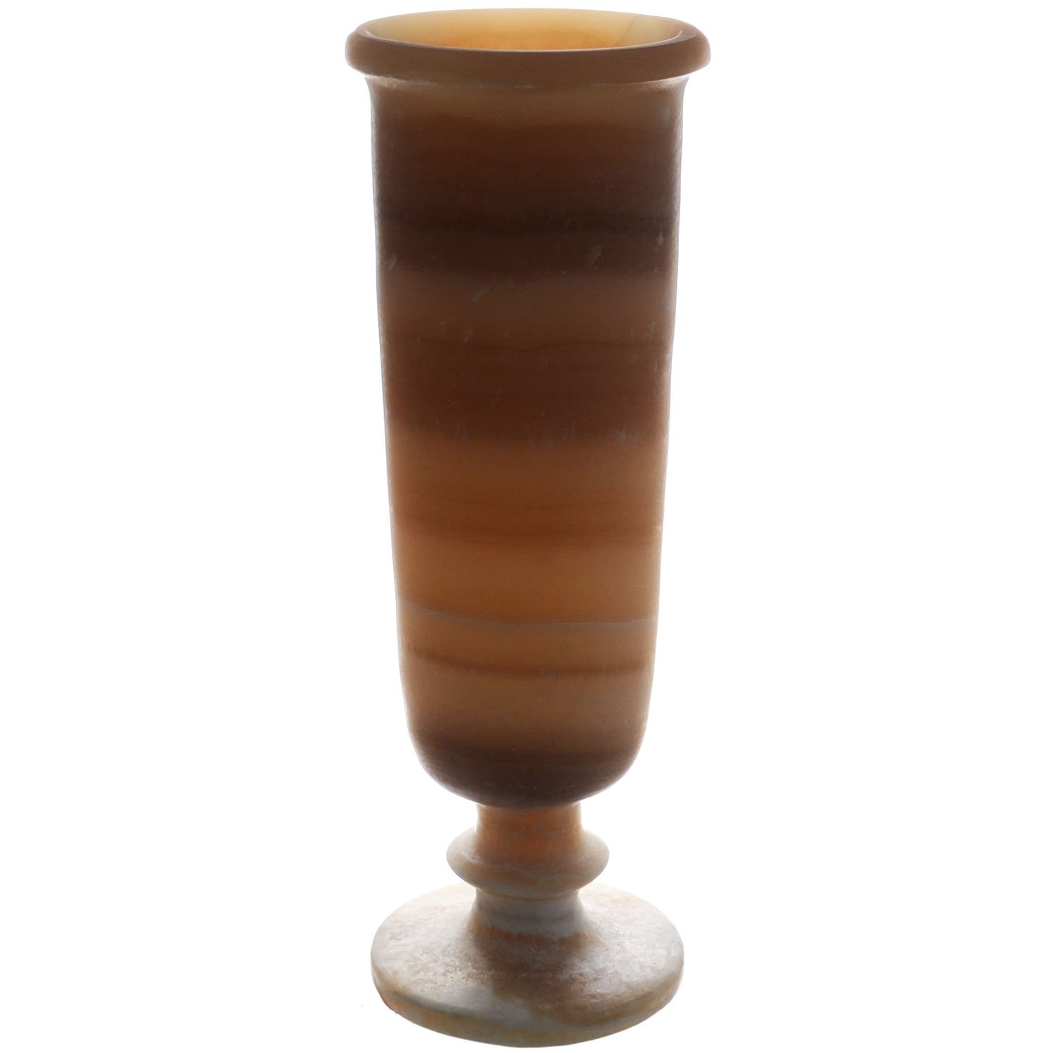 Handmade Alabaster Lotus Flower Candle Holder - 12