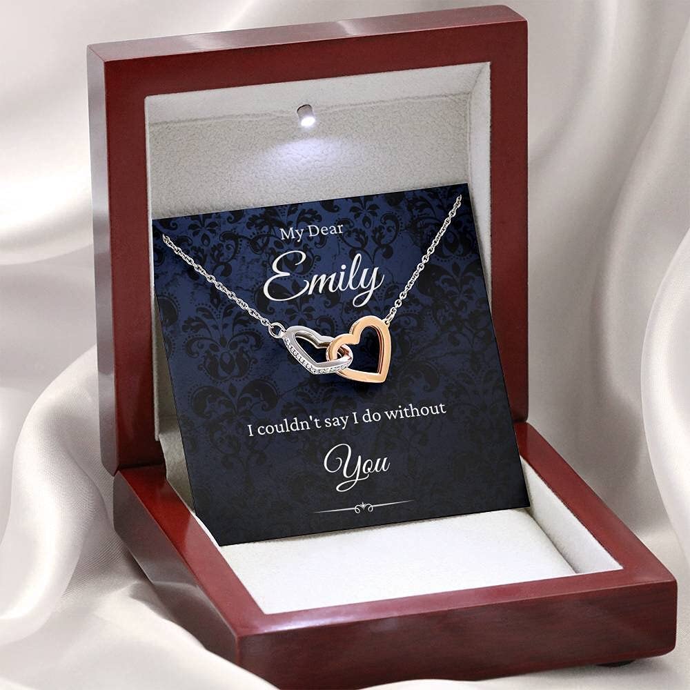 Personalized Heart Necklace - Handmade Bridesmaid Gift for Weddings & Proposals