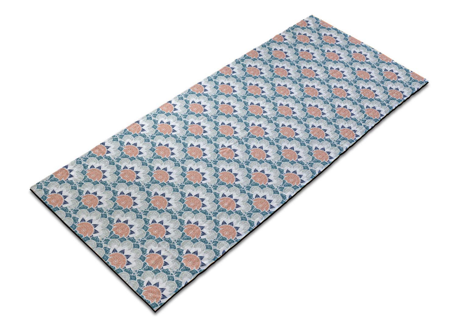 Ambesonne Floral Yoga Mat Towel - Non-Slip Sweat Absorbent Yoga & Pilates Workout Pad Cover with Bohemian Mandala Pattern, 25