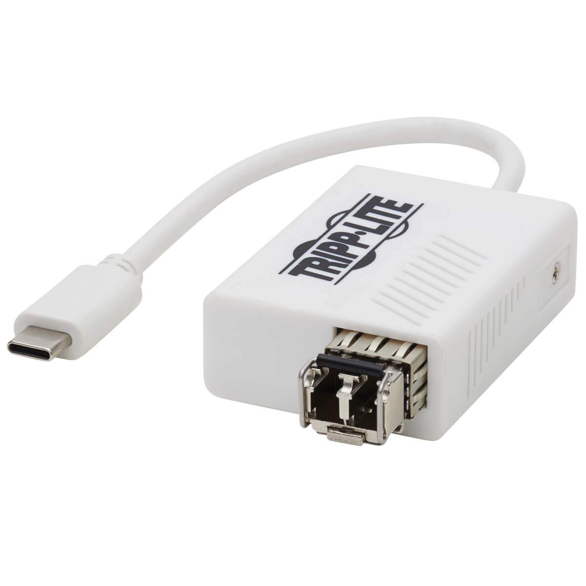 Tripp Lite USB C 3.1 to Fiber Transceiver Gigabit Ethernet Adapter | SMF LC (U436-SMF-1G-LC) | High-Speed Network Connection for Office & Data Centers