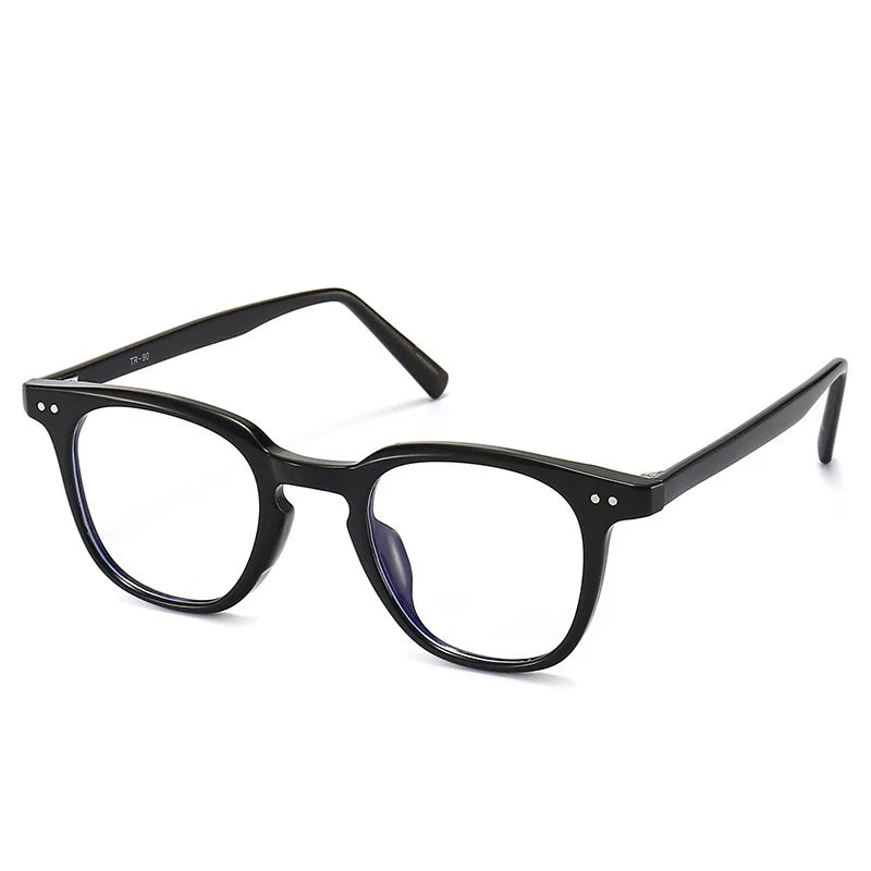 Brightzone Unisex Full Rim Oval Square TR90 Titanium Eyeglasses Frame 73007 - Lightweight & Durable for Work, Reading & Daily Wear