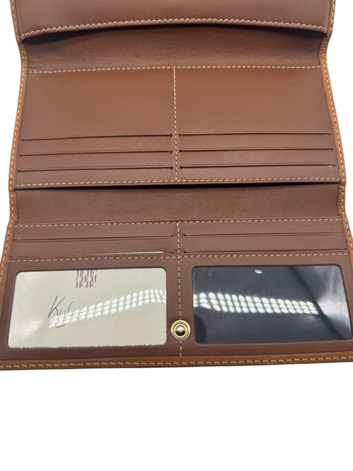 Carolina Herrera Genuine Leather Printed Continental Wallet for Men - Slim RFID Blocking Bifold Wallet with ID Window - Perfect for Business, Travel & Everyday Use