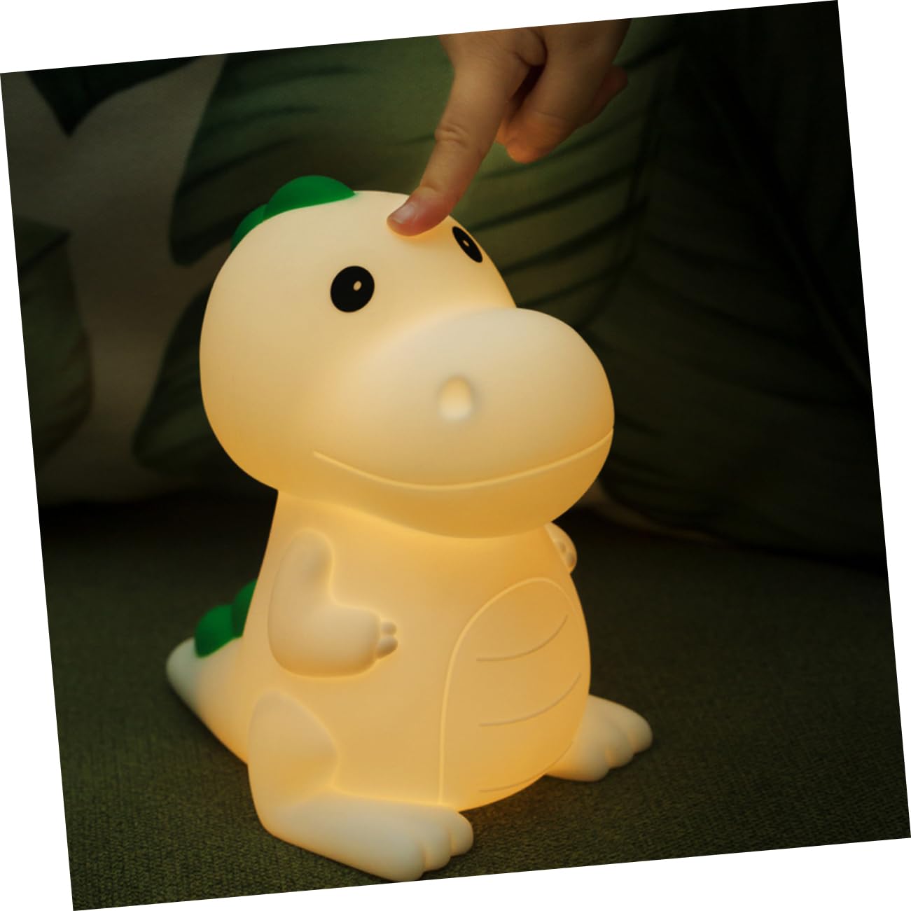 WATIIFUFU Rechargeable Silicone Dinosaur Night Light for Kids - Touch Dimming LED Nursery Lamp, Cute Dino Decor for Bedroom, Baby Shower Gift & Children's Room Lighting (Perfect for Bedtime, Playtime & Decor)