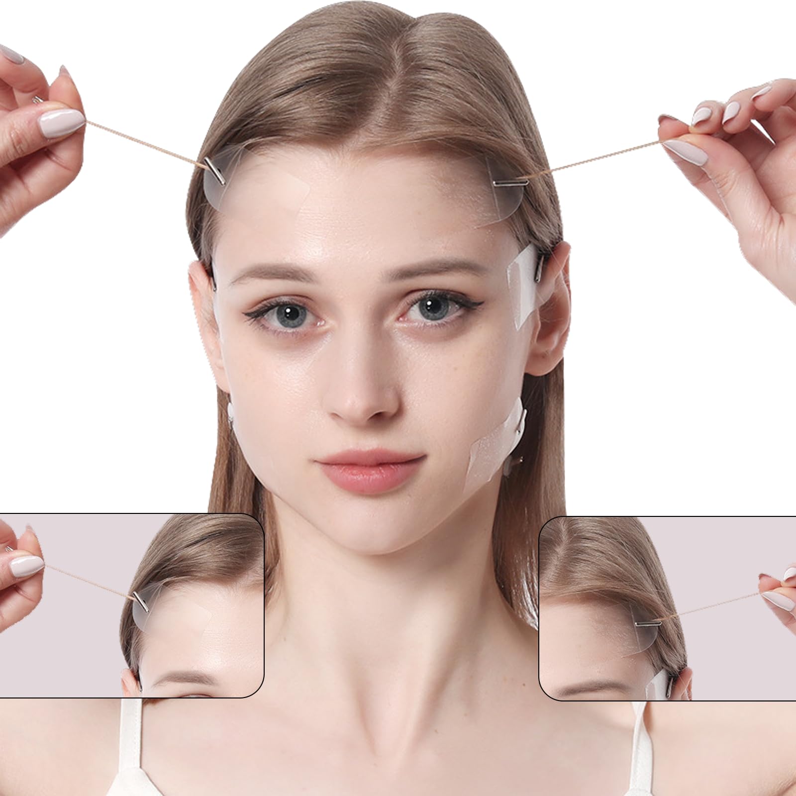 Invisible Face Lift Tape for Neck & Chin - Waterproof Wrinkle & Saggy Skin Solution (60+8) - Instant Lift for Daily Use
