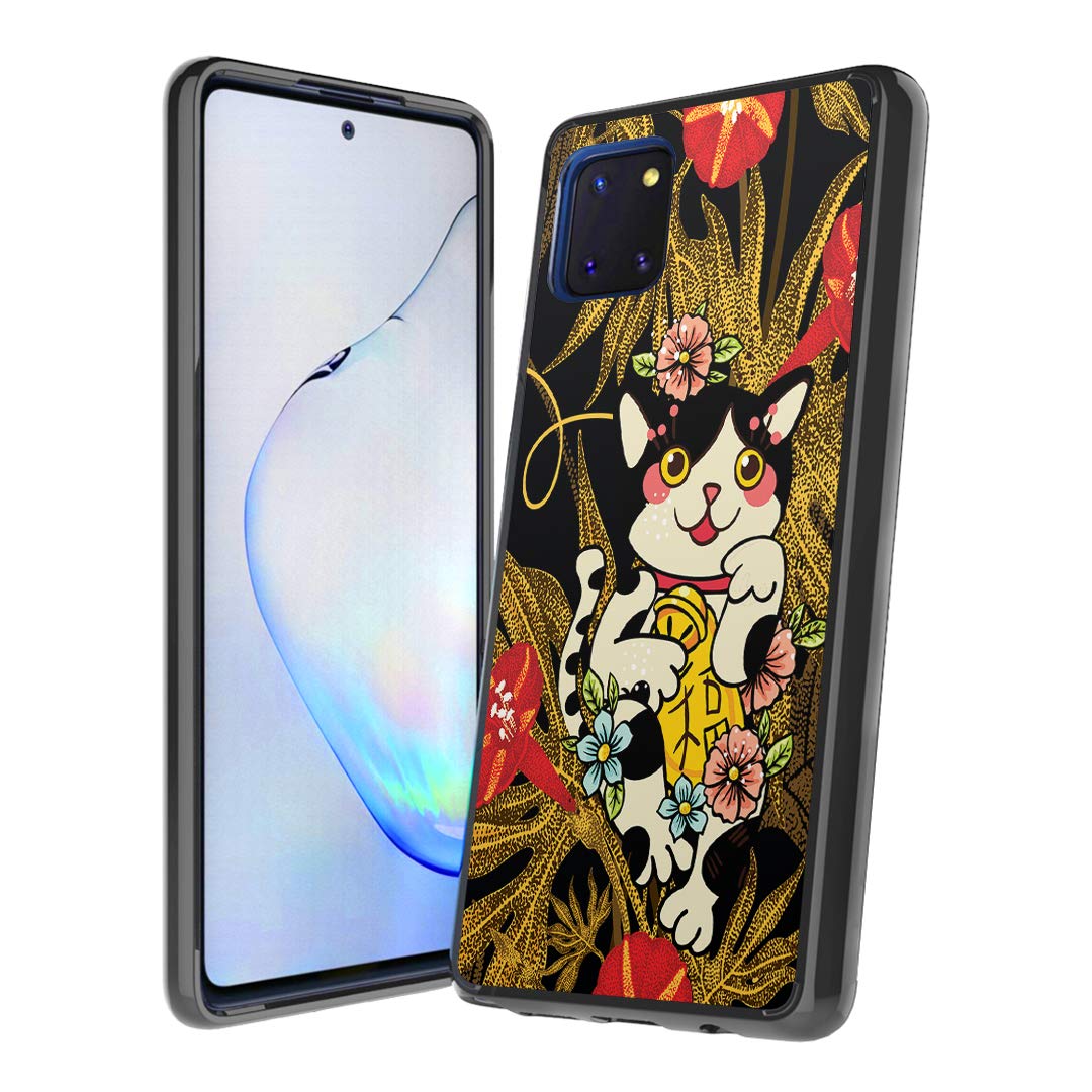 Cute Shockproof Phone Case for Samsung Galaxy Note 10 Lite - Slim Protective Cover with Lucky Cat Design for Men & Women