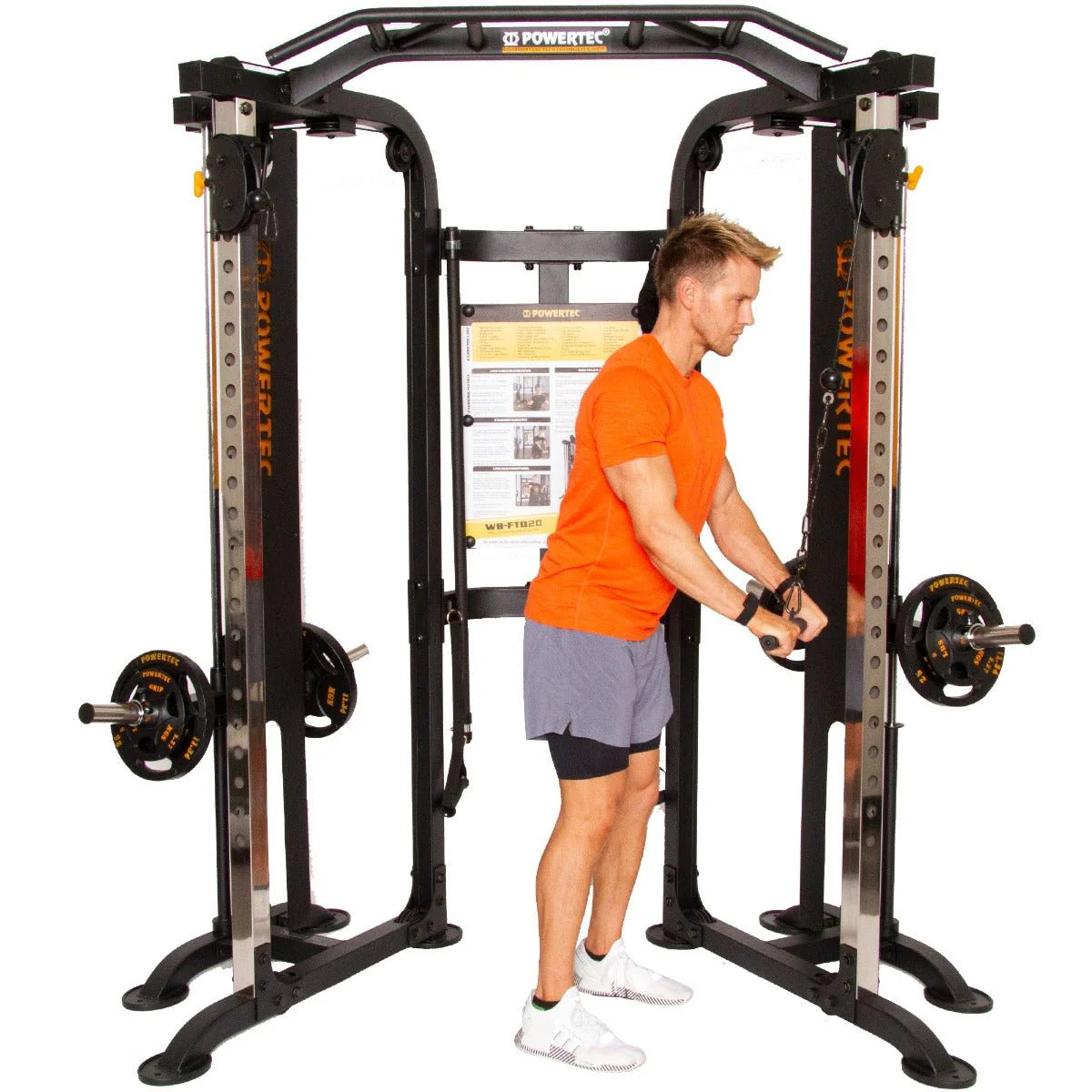 Powertec WB-FTD20 Functional Trainer - Home Gym Strength Training Equipment for Full Body Workouts | Perfect for Weightlifting, CrossFit & Fitness Enthusiasts