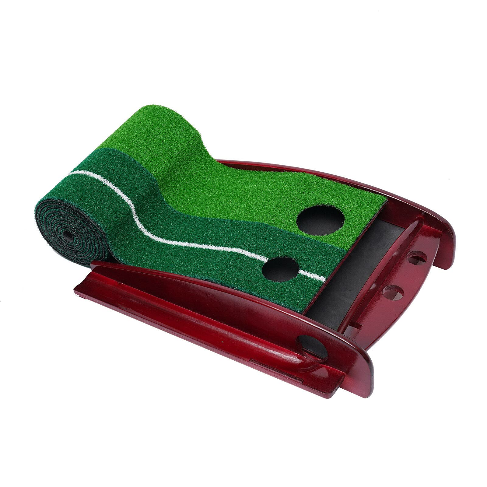 Premium Golf Putting Green Mat for Indoor & Outdoor Practice - Auto Ball Return Mini Golf Course with Baffle - Velvet Crystal Surface - Perfect Gift for Golf Lovers & Enthusiasts - Ideal for Home, Office & Backyard Training