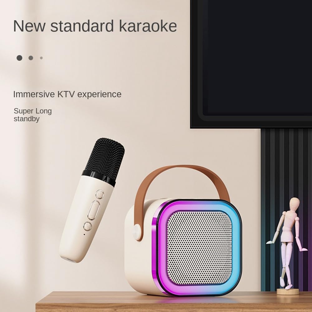 Portable Bluetooth KTV Microphone Speaker with Built-in Mic - Wireless Karaoke Machine for Kids & Adults, Home Parties, Birthday Gifts (Pink) | Perfect for Family Gatherings, Singing Practice & Entertainment