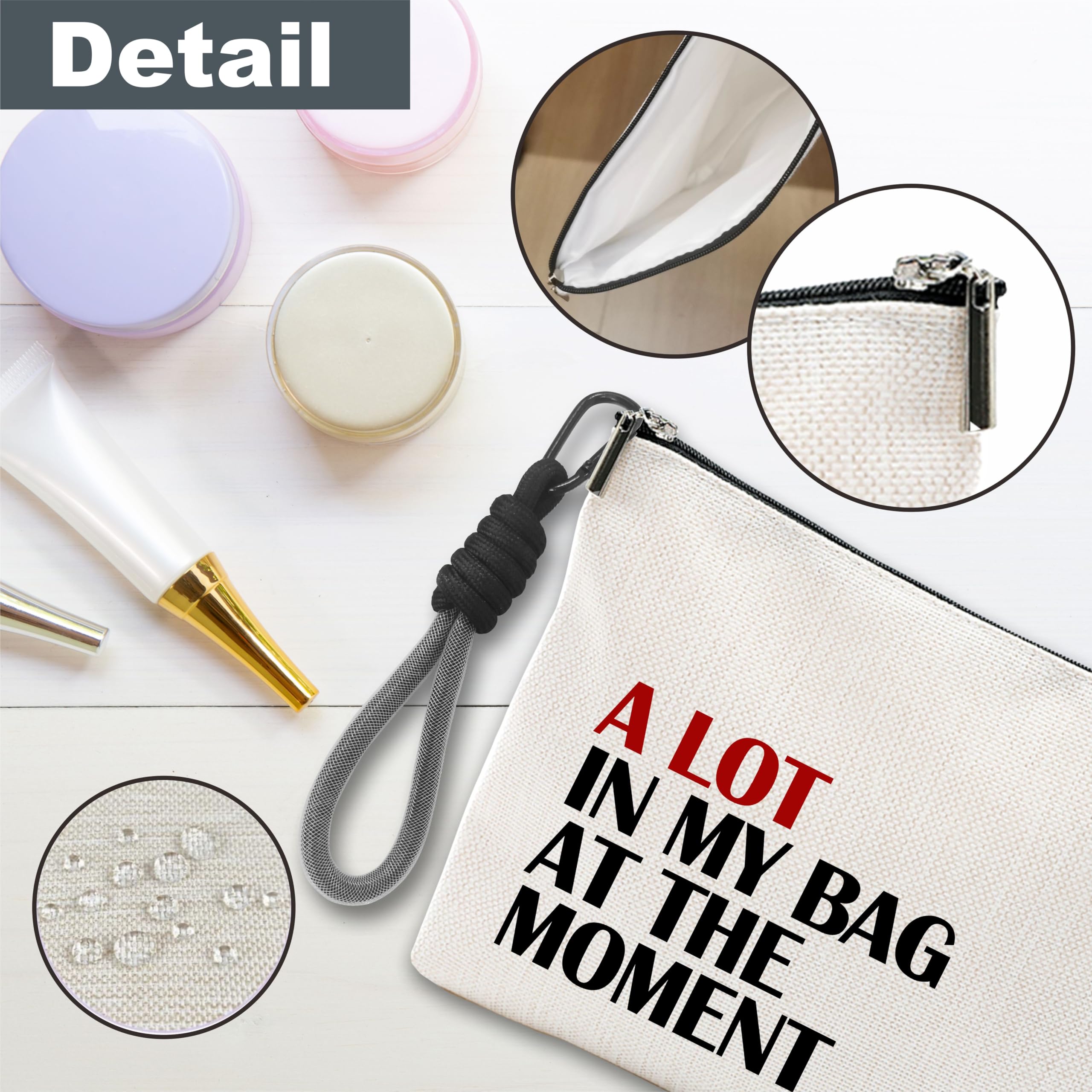 Funny Cosmetic Bag for Women - Minimalist Zipper Pouch for Makeup & Essentials - Travel & Daily Use