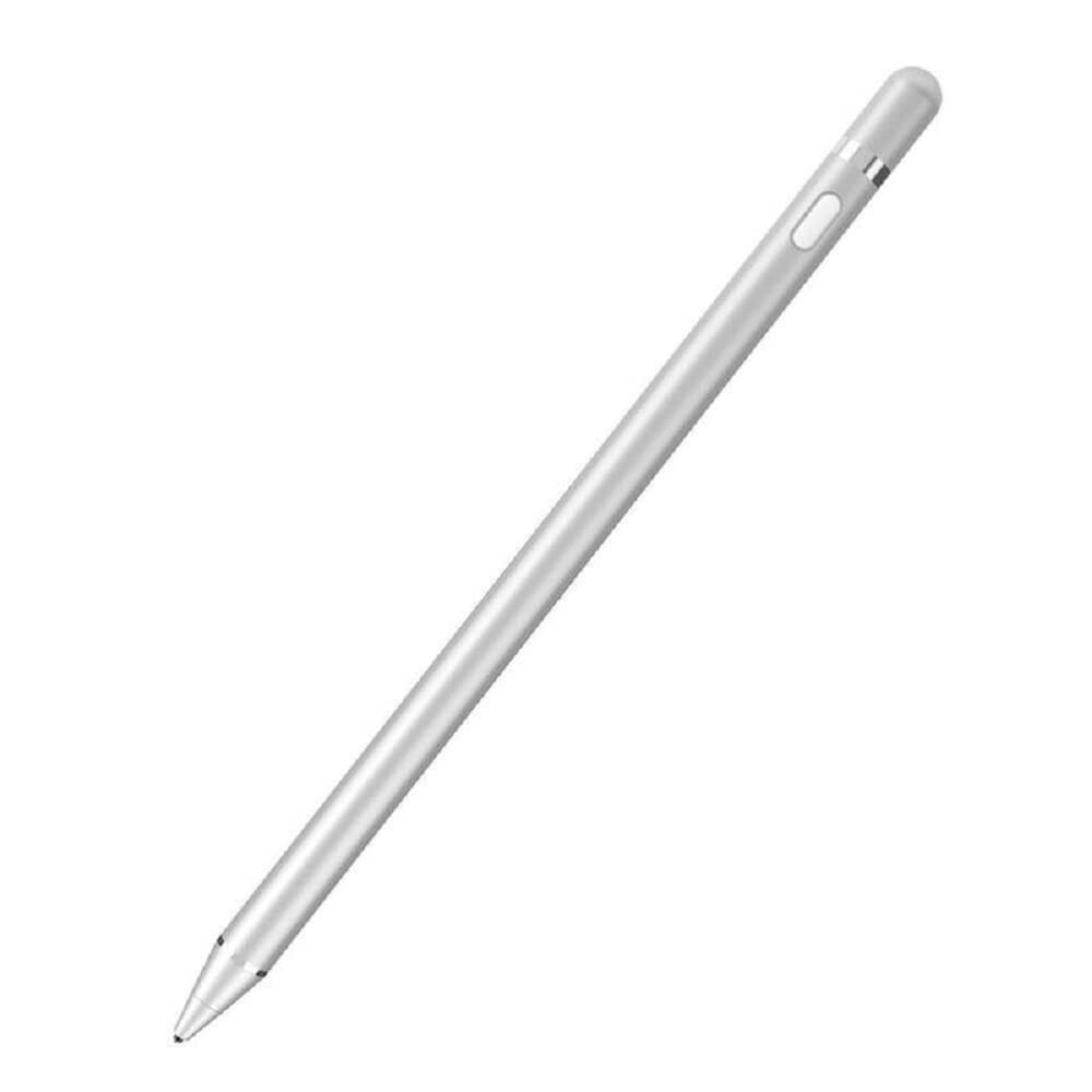 Rechargeable Active Stylus Pen for Apple iPad Pro/Air/Mini, iPhone & Tablets - Fine Point Touch Screen Stylus Pencil with Palm Rejection (Silver) | Perfect for Digital Art, Note-Taking & Professional Presentations