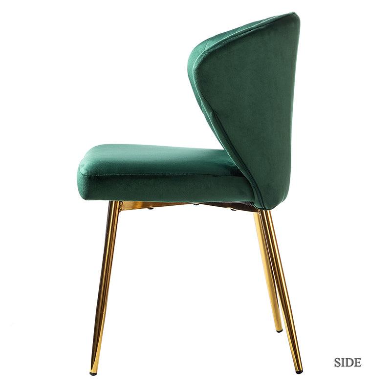 Modern Dining Chairs Set of 4 - Mid Century Metal Leg Side Chairs for Kitchen, Dining Room & Office - Aruna Contemporary Upholstered Seating