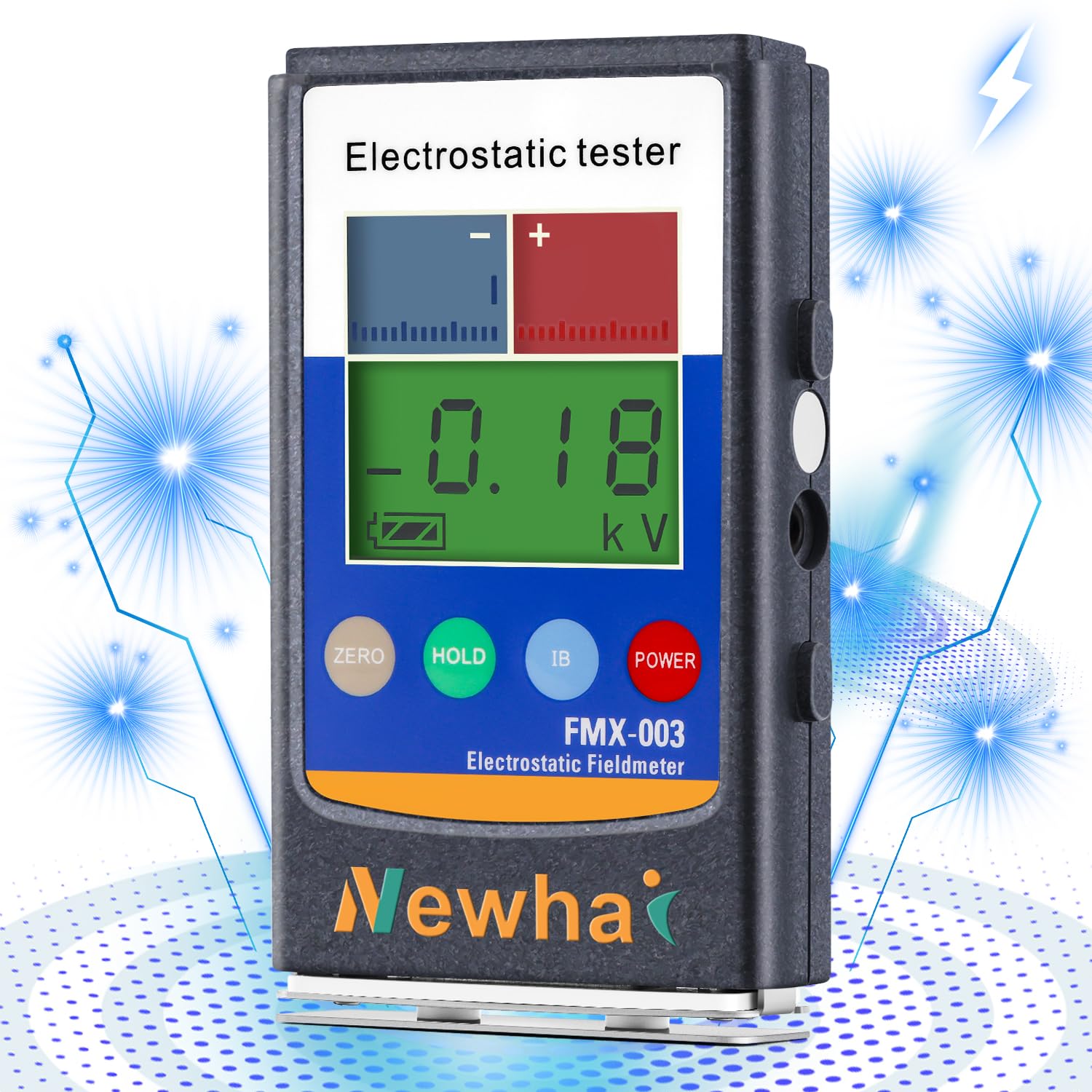 Upgraded 0-22KV Handheld Electrostatic Field Meter with 5% Accuracy - Portable Infrared Antistatic Tester for Textile, Fiber, Paper, Rubber & Plastic | Perfect for Industrial Safety, Quality Control & Static Charge Measurement in Manufacturing
