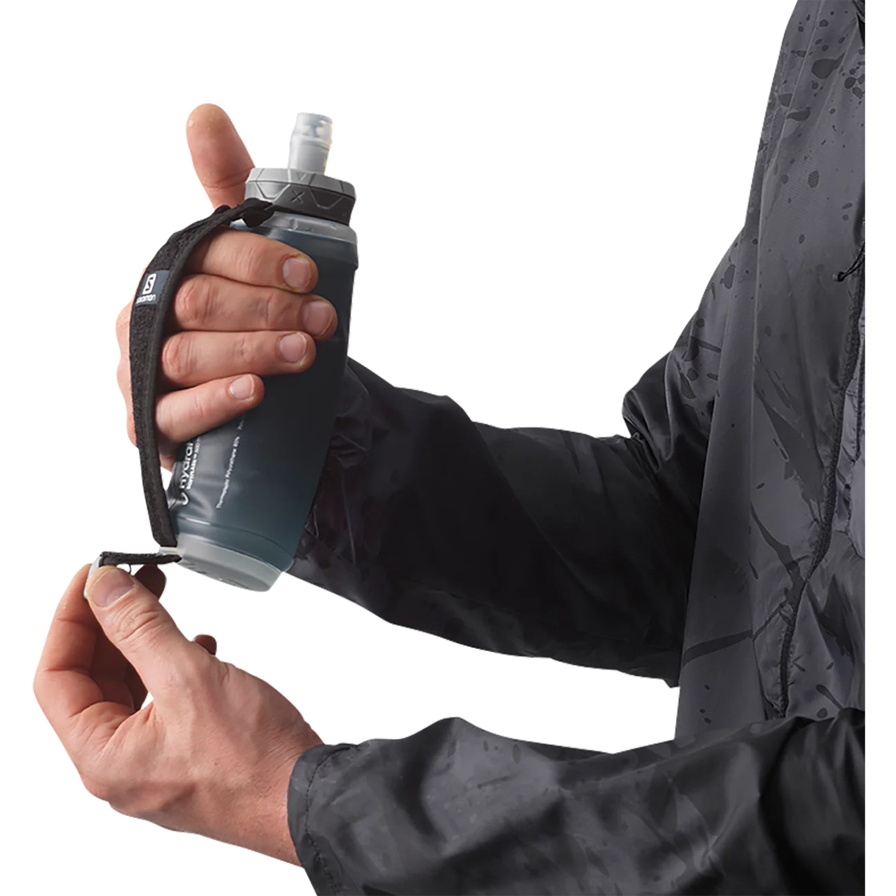 Salomon Active Handheld 500ML 17OZ Water Bottle - Lightweight BPA-Free Hydration Flask for Running, Hiking & Outdoor Sports - CAP42
