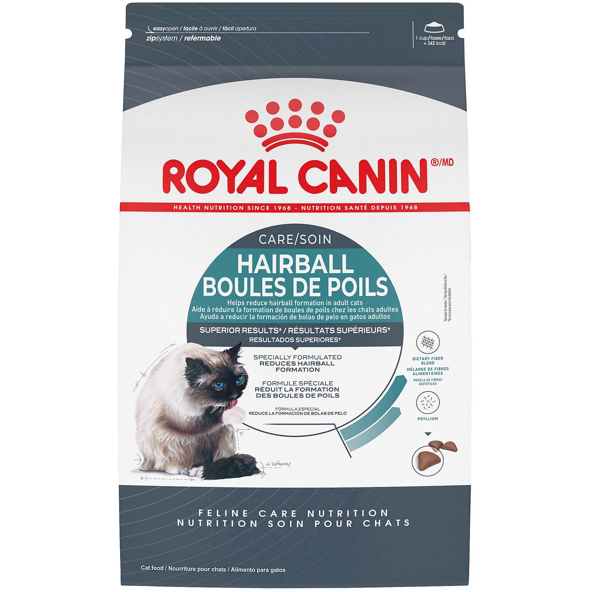 Royal Canin Feline Hairball Care Dry Cat Food - 3 lb Bag | Vet-Recommended Nutrition for Cats with Hairball Issues | Perfect for Indoor Cats & Long-Haired Breeds
