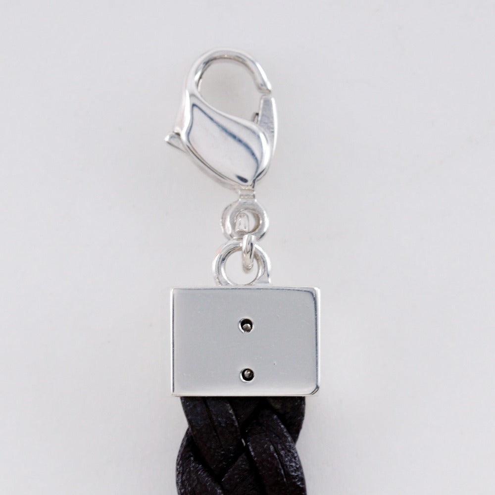 4℃ HOMME+ Genuine Leather & 925 Sterling Silver Bracelet for Men - Stylish Gift for Him, Anniversary & Special Occasions