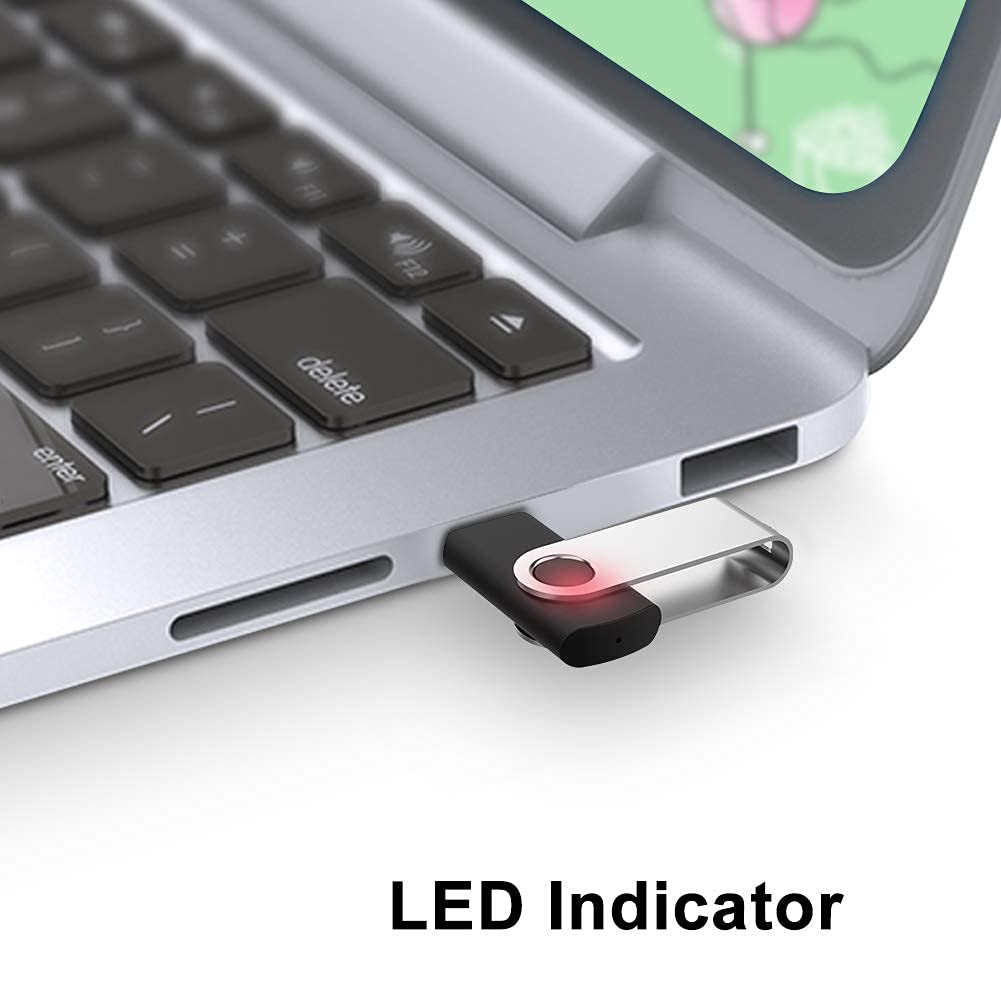50 Pack 16GB USB Flash Drives - JUANWE Bulk USB 2.0 Thumb Drives with LED Indicator, Black - Perfect for Data Storage, School Projects, Business Files & Digital Marketing Giveaways