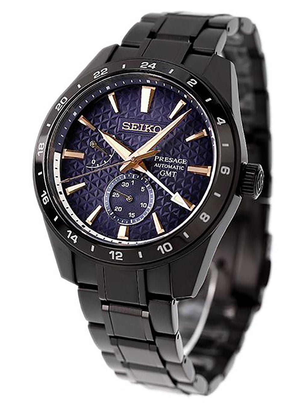 SEIKO PRESAGE PRESTIGE LINE Automatic GMT Watch - Sharp Edged Series Limited Edition SARF023 - Made in Japan JDM | Luxury Dress Watch for Business & Formal Occasions