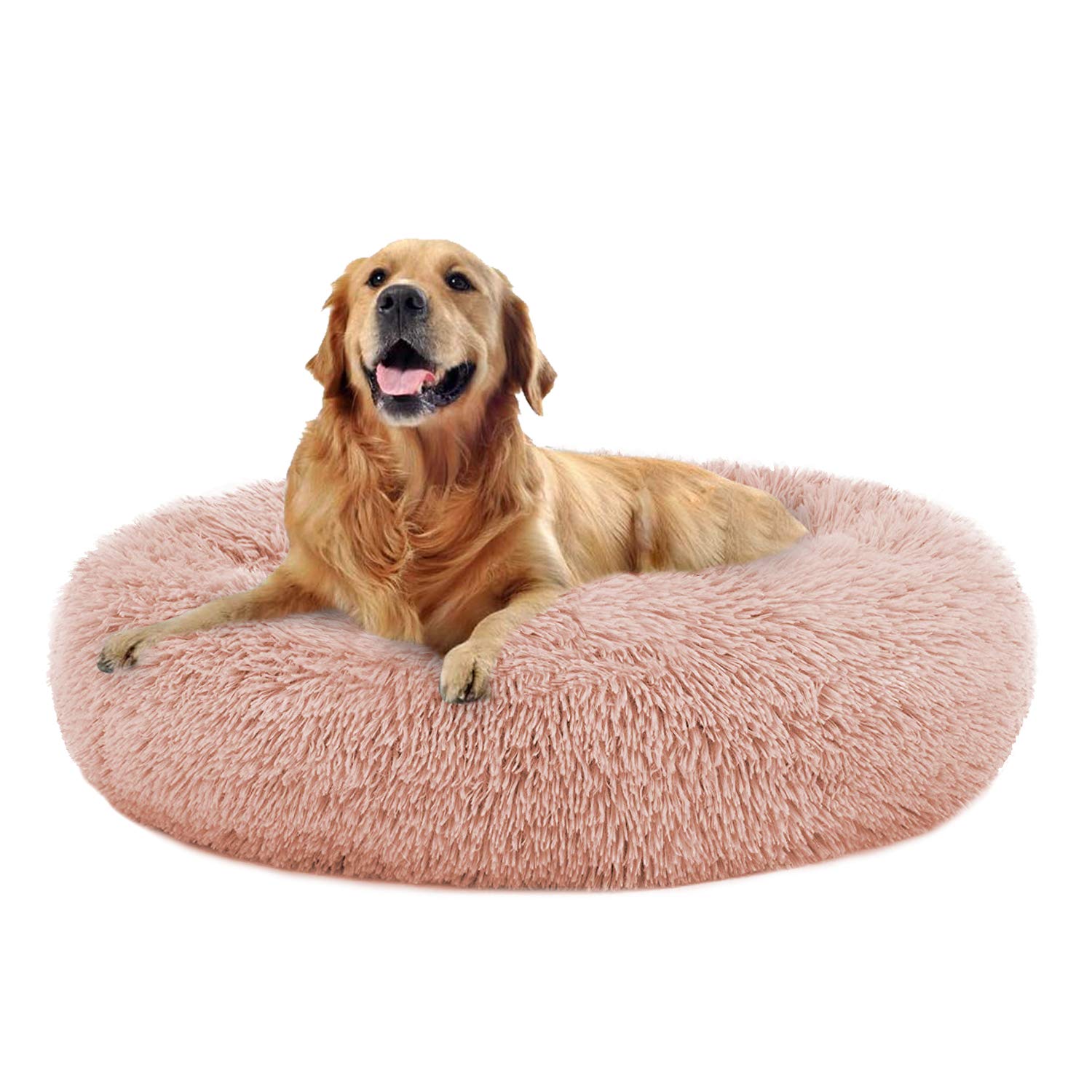 OQQ Round Dog Bed Cuddler - Washable Pet Bed for Cats & Medium Dogs - Soft Comfort Bed for Pets - Perfect for Home, Crate & Travel Use