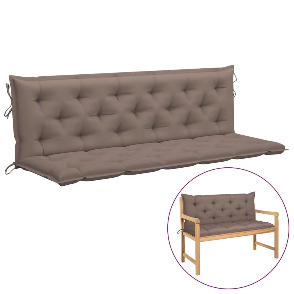 Premium Indoor/Outdoor Chair Cushion - Waterproof Garden Swing Seat Pad - Replacement Cushion for Patio Furniture, Recliners & Swing Chairs - Soft Taupe Fabric (70.9