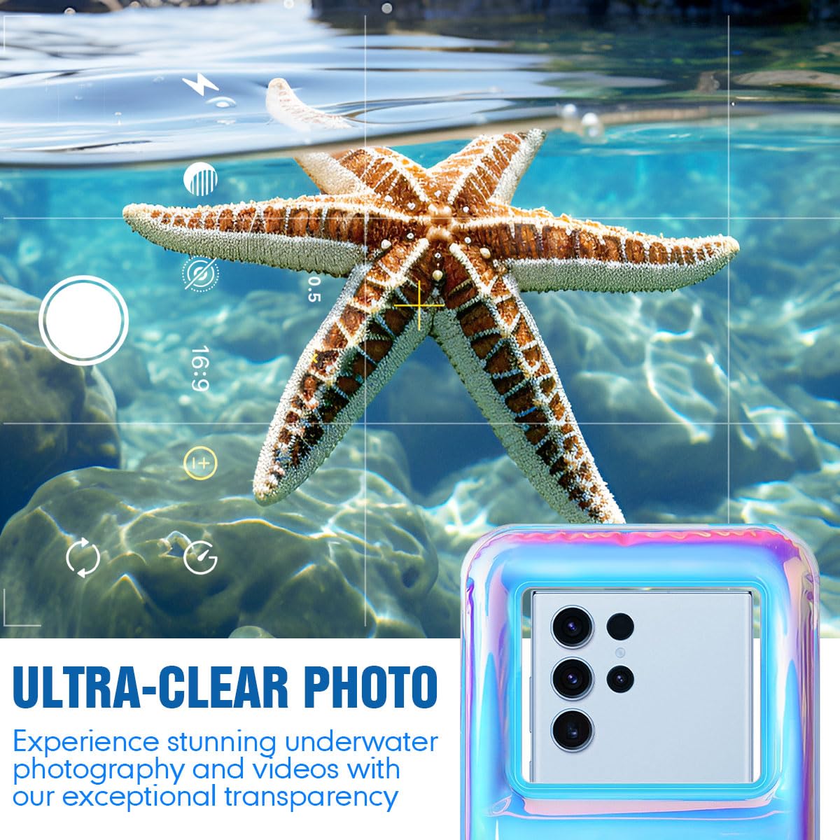 Waterproof Phone Pouch Floating - IPX8 Waterproof Phone Case for iPhone 16 15 14 Pro Max & Galaxy S24 S23 Ultra (Up to 10'') - Underwater Cellphone Holder with Lanyard - Perfect for Beach Vacation, Swimming, Snorkeling & Water Sports