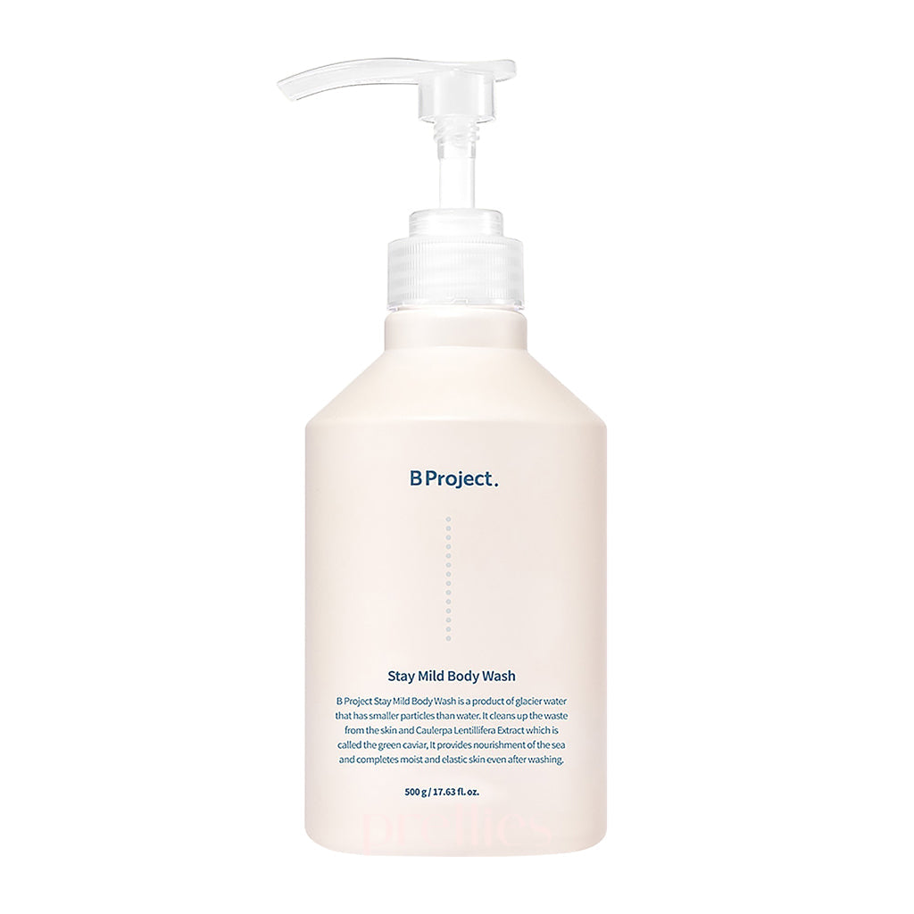 B Project Stay Mild Body Wash 500ml - Gentle Hydrating Shower Gel for Sensitive Skin - Perfect for Daily Use & Relaxing Bath Time