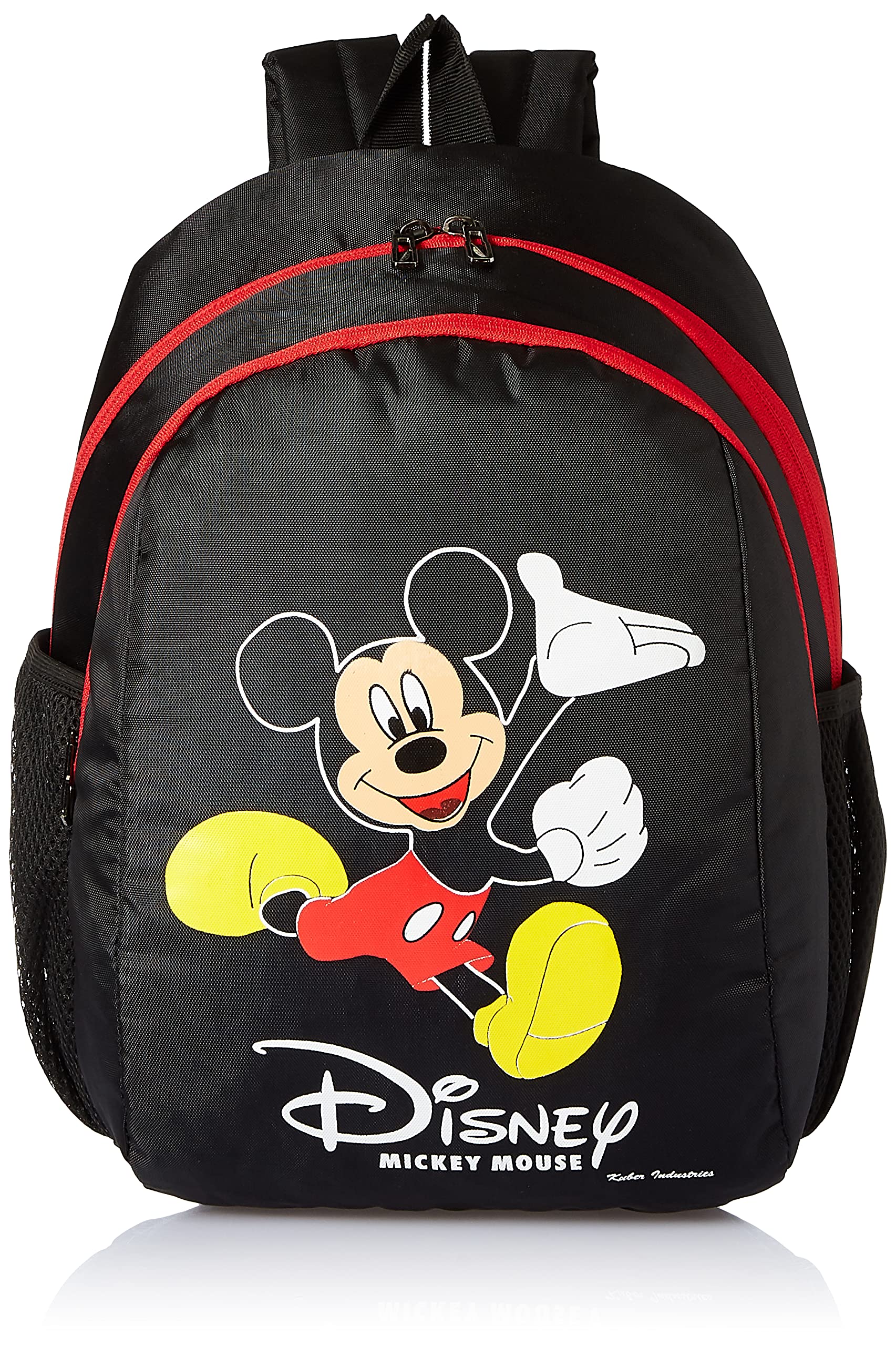 Kuber Industries Disney Mickey Mouse Print Unisex School Backpack for Kids - Lightweight Durable Polyester Bookbag for Boys & Girls - Perfect for School, Travel & Daily Use
