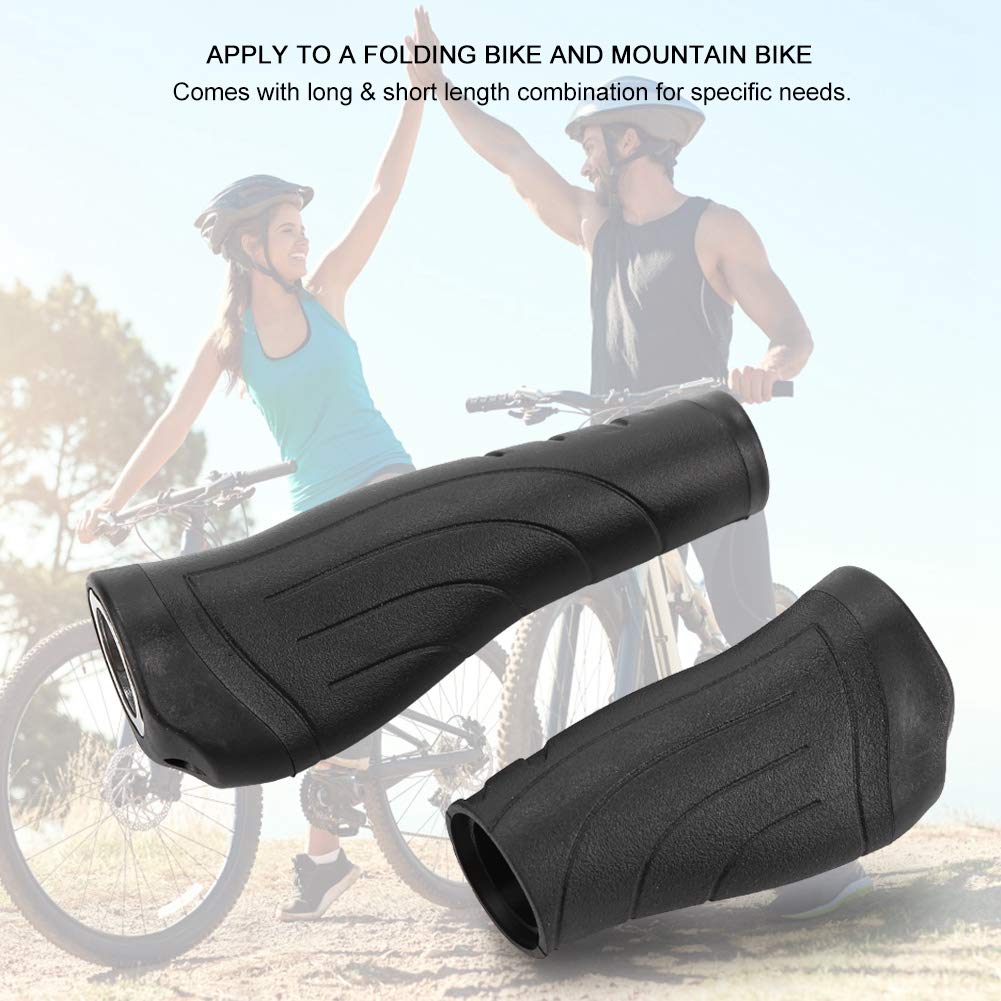 **ANKROYU Mountain Bike Grips - Ergonomic, Anti-Slip Short & Long Bicycle Handles for MTB, Folding Bikes - Perfect for Trail Riding, Commuting & Off-Road Adventures**