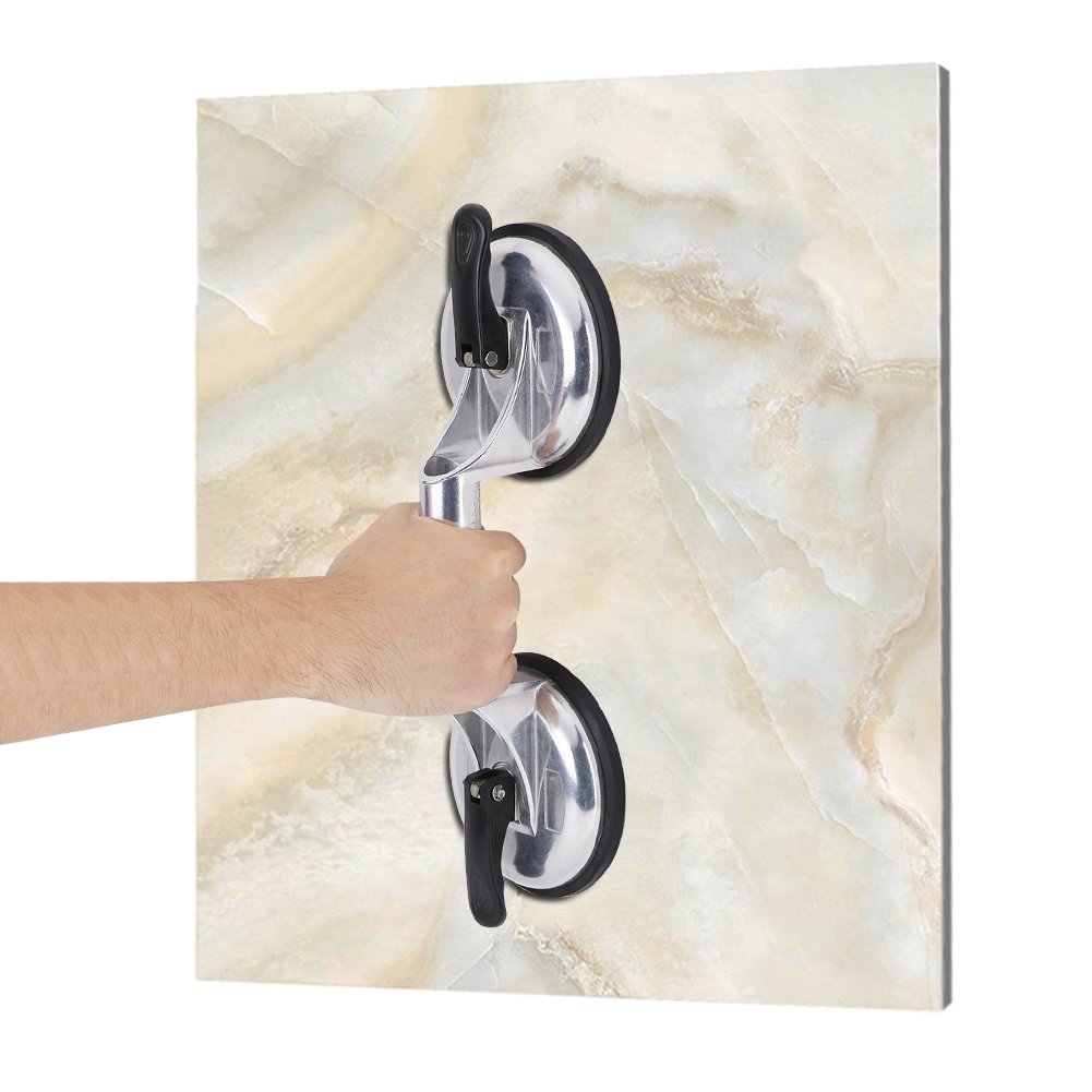 Heavy Duty Aluminum Alloy Vacuum Suction Cup - Professional Double Plate Glass Lifter & Dent Puller for Window Installation, Auto Body Repair, and Glass Moving