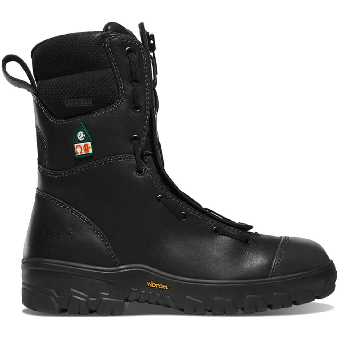 Modern Firefighter 8 Nano Toe Work Boots for Men - Black Safety Shoes with Steel Toe for Construction, Warehouse & Industrial Work - OSHA Compliant Work Boots for Heavy Duty Protection