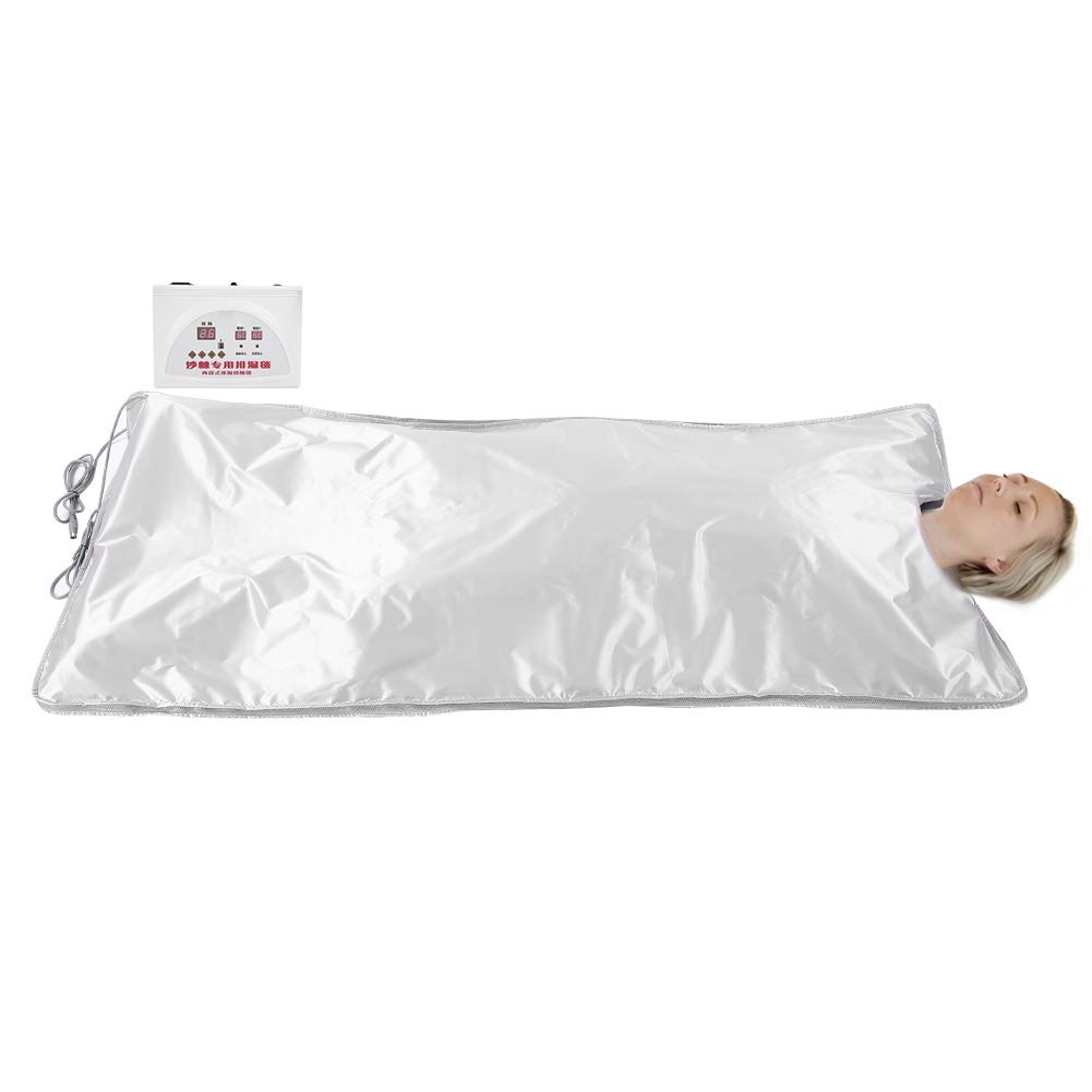 Valentine's Day Far Infrared Sauna Blanket for Weight Loss & Anti-Aging - Portable Home Spa Therapy for Body Shaping, Detox & Relaxation (Silver) | Perfect for Home Wellness, Post-Workout Recovery & Self-Care Gifts