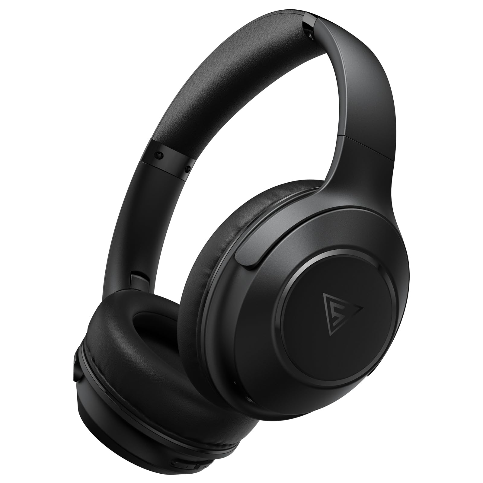 DOQAUS Wireless Bluetooth Headphones with Microphone - 70 Hours Playtime, Hi-Fi Stereo Sound, 3 EQ Modes, Foldable Design for iPhone, Android, PC - Perfect for Travel, Office, Gym & Commuting (Black)