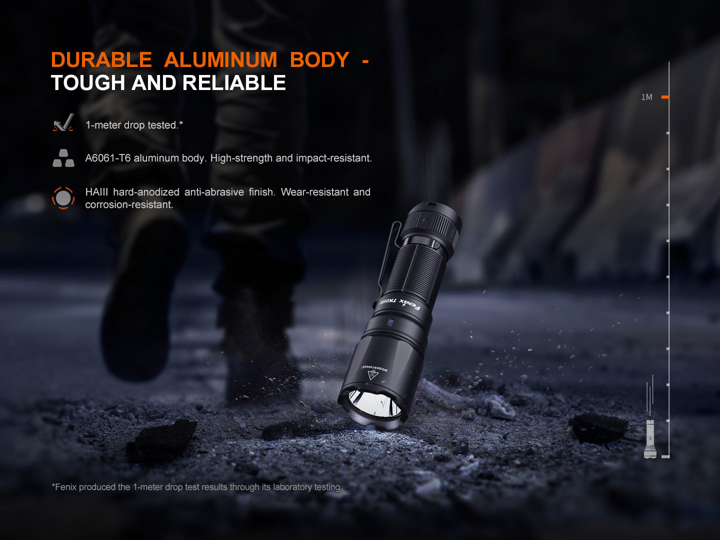 Fenix TK05R Compact Tactical EDC Flashlight - 1200 Lumens, Rechargeable, Waterproof LED Flashlight for Camping, Hiking, Emergency & Everyday Carry