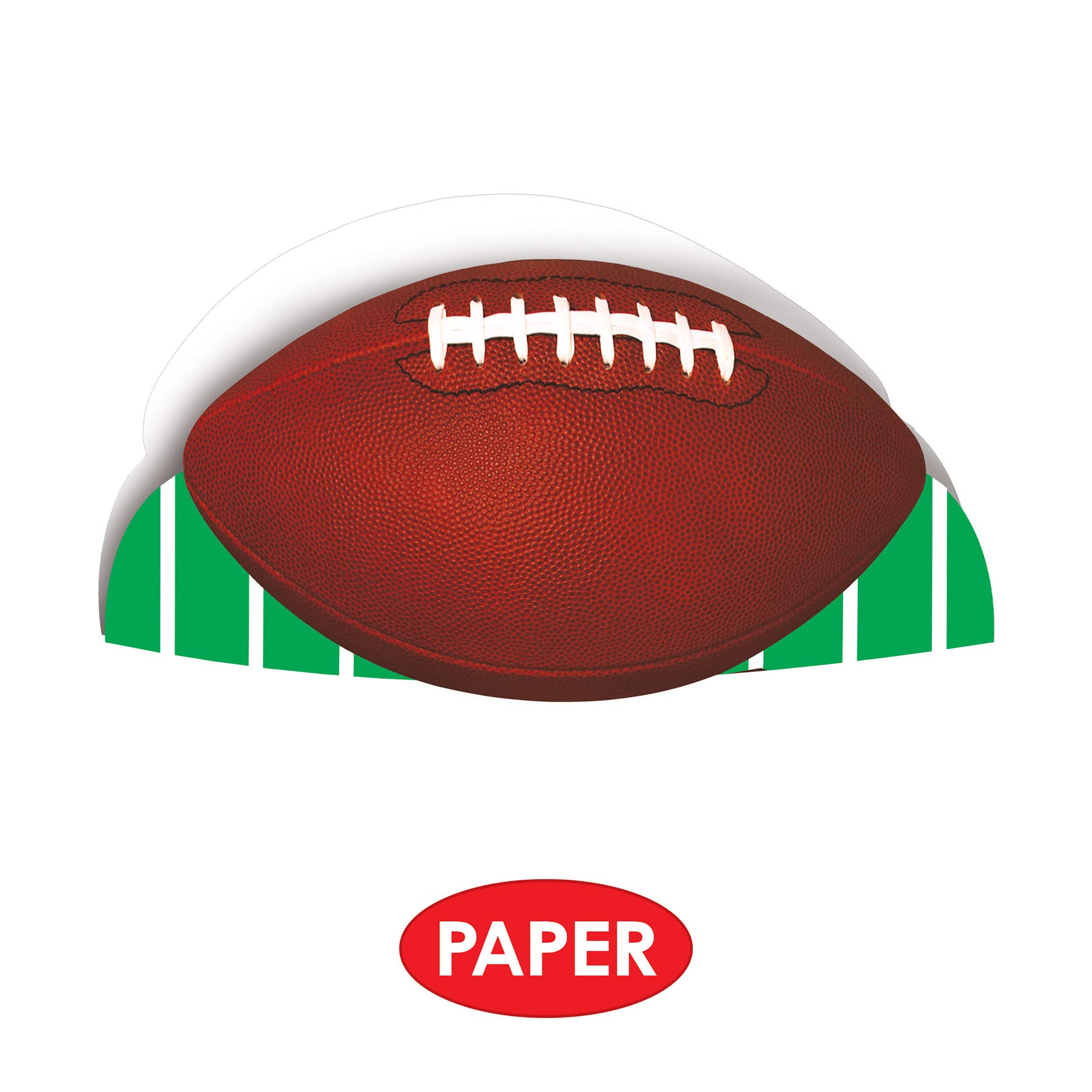 Beistle 66882 48-Pack Printed Football Party Hats - Bulk Football Theme Party Supplies for Game Day, Tailgating & Sports Celebrations