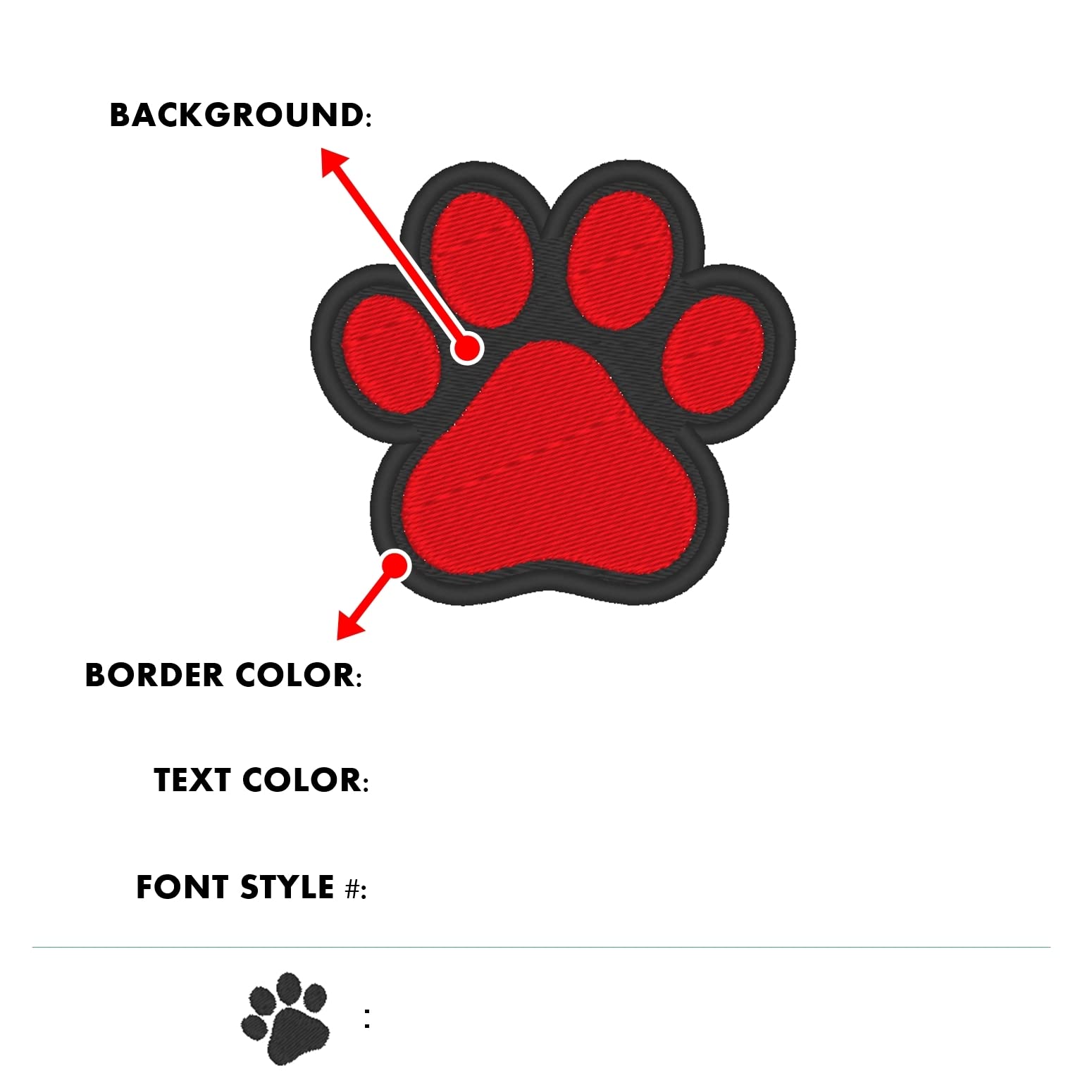 Custom Embroidered Dog Patch for Service Dogs & Working Dogs | Puppy Paw Sew-On Iron On Patches | Perfect for Vests, Jackets & Backpacks