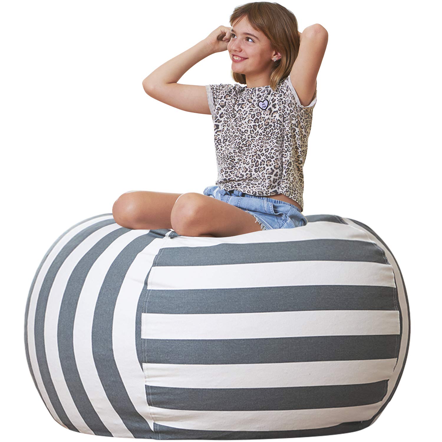 Aubliss Stuffed Animal Storage Bean Bag Chair Cover - XL 48