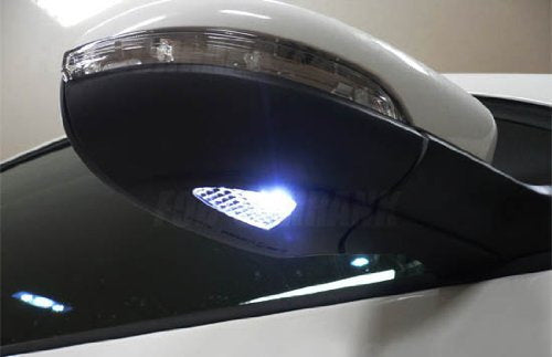 2-Pack Xenon White 168 2825 18 SMD T10 LED Bulbs - Super Bright Replacement for Under Mirror Puddle Lights - Perfect for Car Interior Lighting, Door Courtesy Lights, and Footwell Illumination