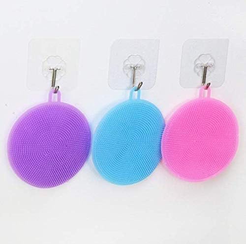 5-Pack Silicone Sponges - Multipurpose Kitchen Scrubber for Dishes, Pans, Pots, Vegetables & Fruits | Non-Scratch Cleaning Tool for Cookware, Countertops & More | Eco-Friendly Dishwashing Essential