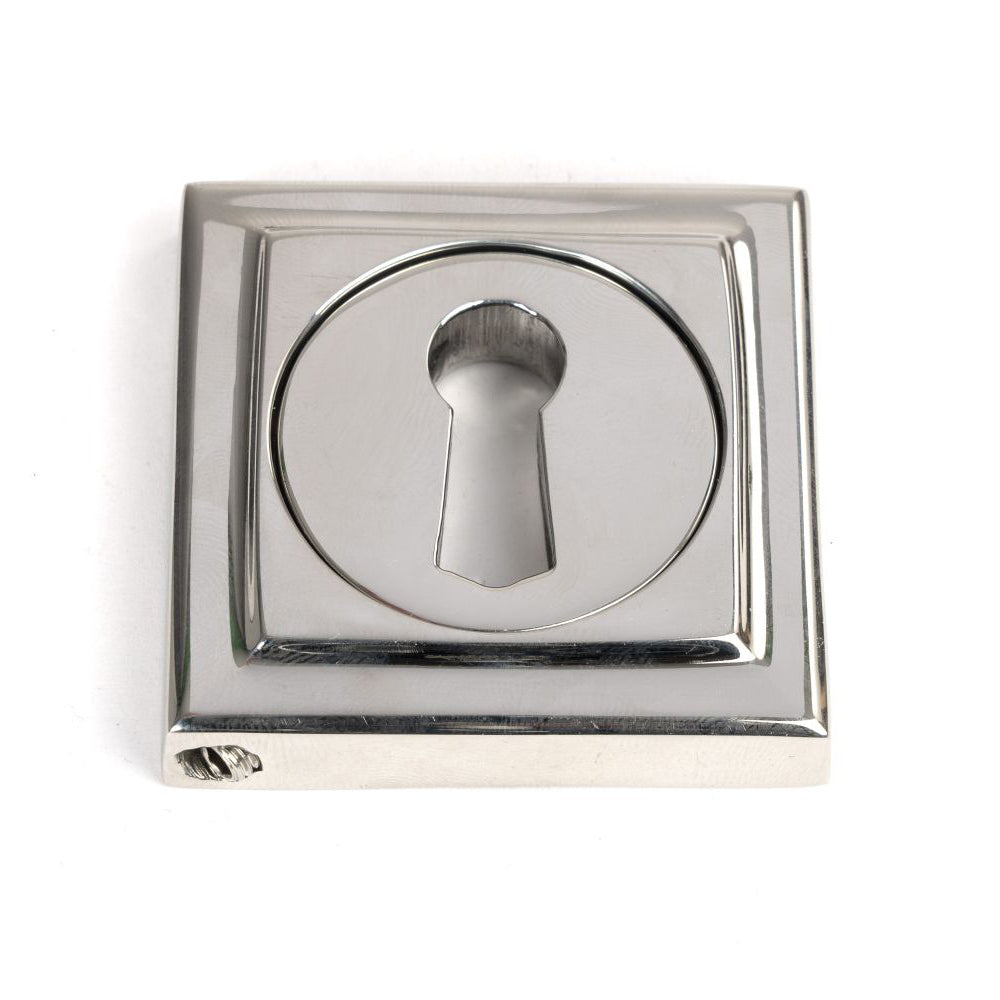 Polished Stainless Steel Concealed Square Escutcheon Plate - Modern Door Hardware for Bathroom, Bedroom & Closet - Rust-Resistant & Durable Design