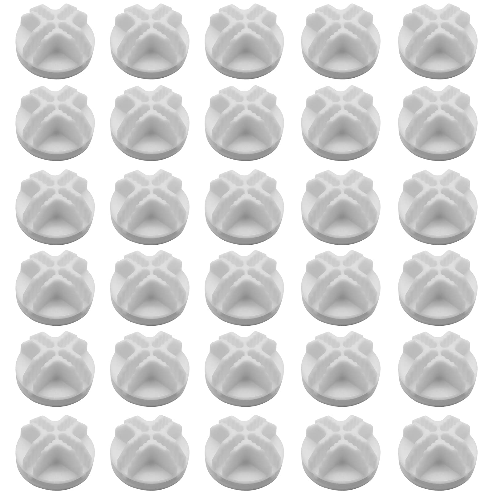 30Pcs White Plastic Wire Cube Connectors - Modular Grid Organizer for Closet Storage, Wire Shelving & DIY Storage Solutions - Perfect for Home, Office & Garage Organization