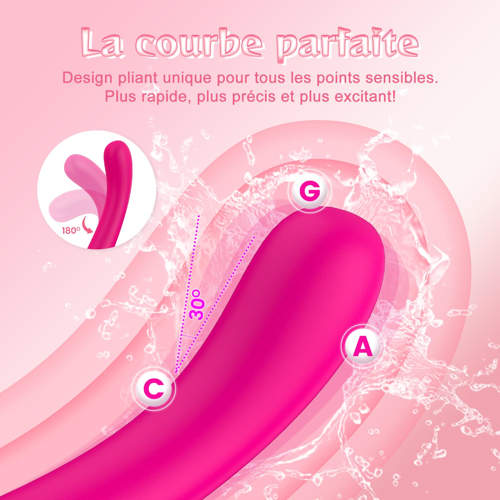 Clitoral Vibrator for Women with 10 Vibration Modes, G Spot & Clit Stimulator, Rechargeable Waterproof Sex Toy for Vaginal & Clitoral Pleasure - Perfect for Solo Play & Couples Foreplay (ROSA-Q2)