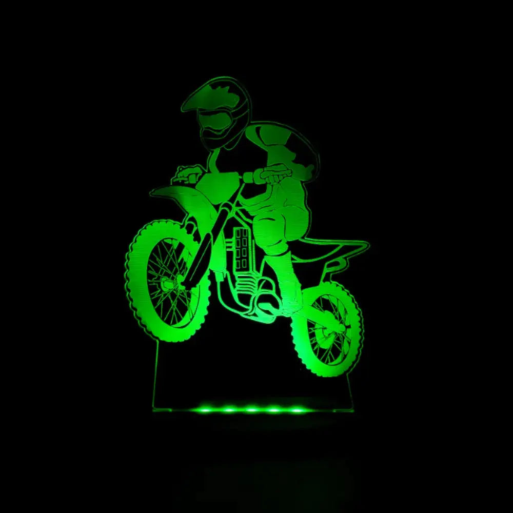 Duski Motorcycle Night Light - LED Bedside Lamp for Kids Room, Nursery, and Home Decor - Perfect for Nighttime Safety and Relaxation