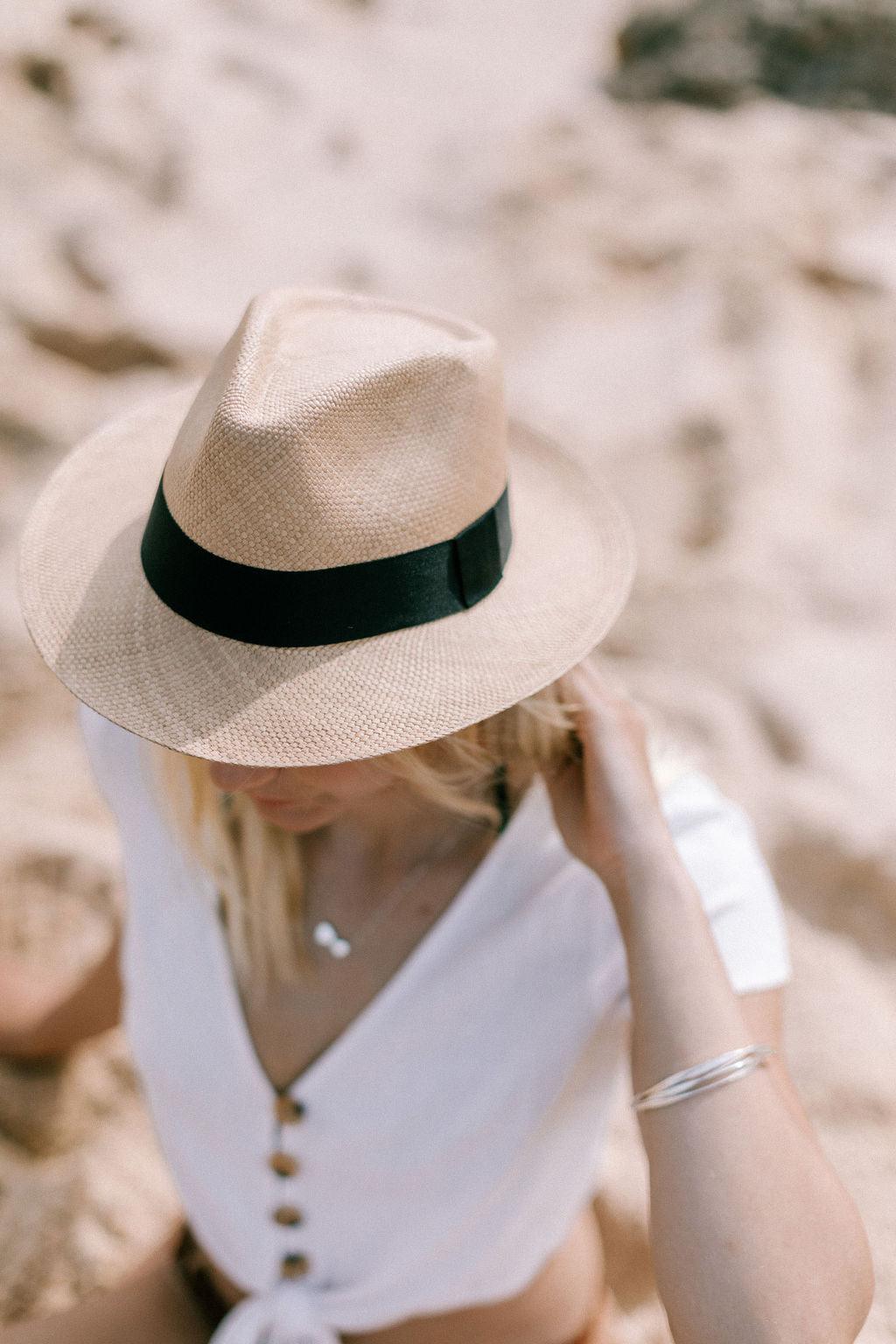 Premium Panama Hat for Men & Women - 100% Toquilla Straw Handwoven Sun Hat - Classic Tobacco Color - Perfect for Beach, Travel & Outdoor Activities
