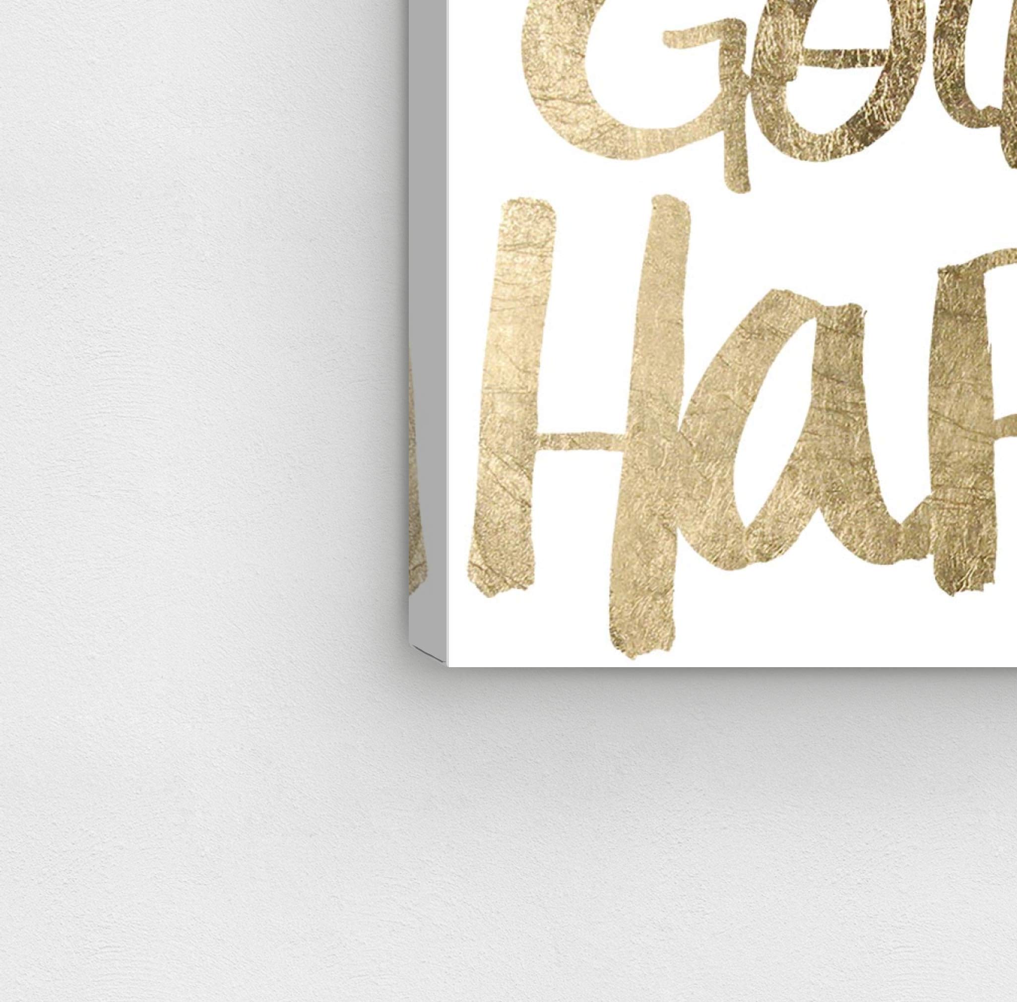 Oliver Gal Artist Co. Typography & Quotes Wall Art Canvas Print - 'Good Things' Home Décor in Gold & White, 24x36 Inches - Perfect for Living Room, Bedroom & Office Decor