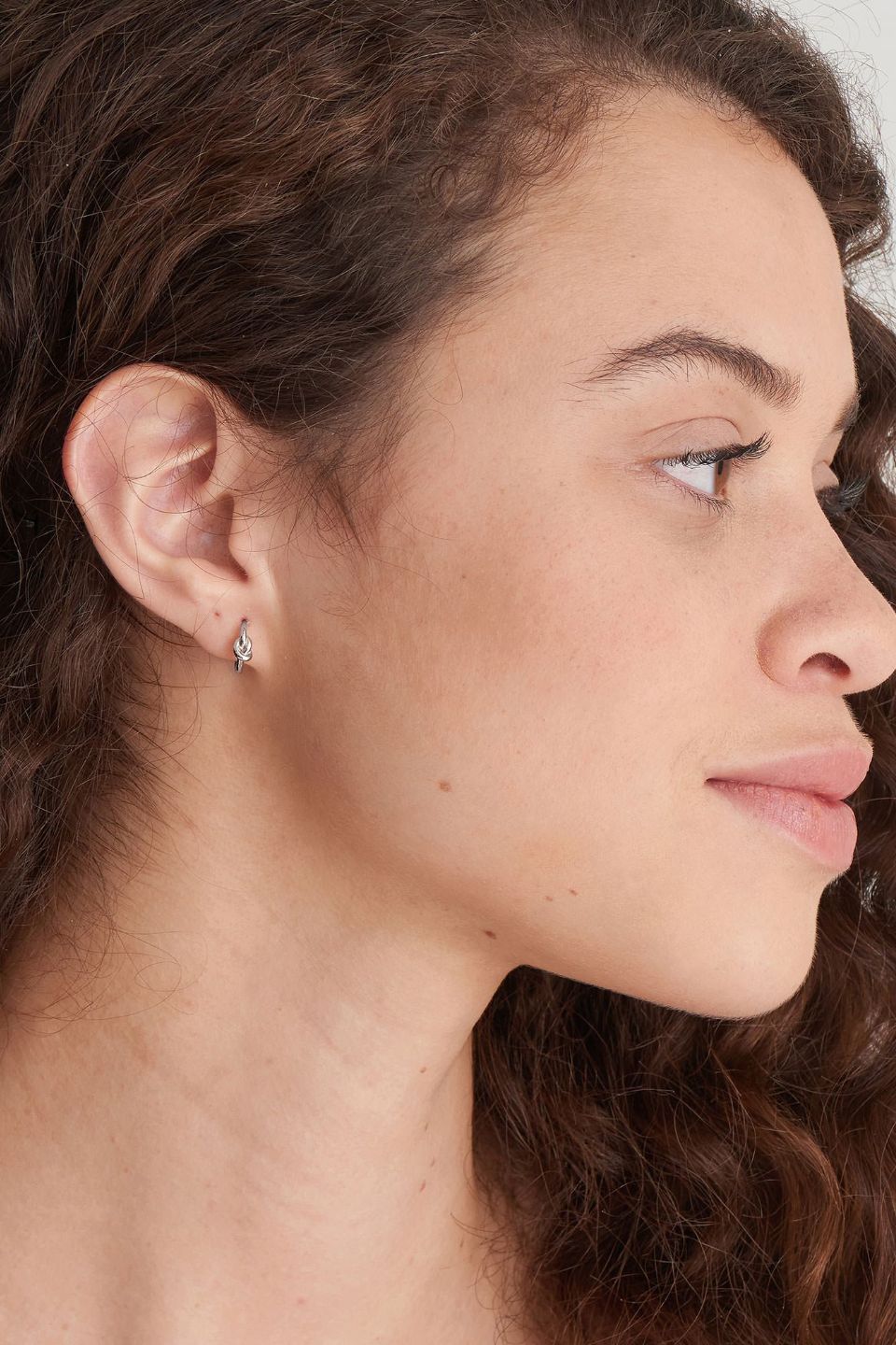 Forget Me Knot Huggie Hoop Earrings - 12mm Sterling Silver Minimalist Dainty Hoops for Everyday Wear | Perfect Gift for Women, Girlfriend, Wife | Office, Date Night, Special Occasions