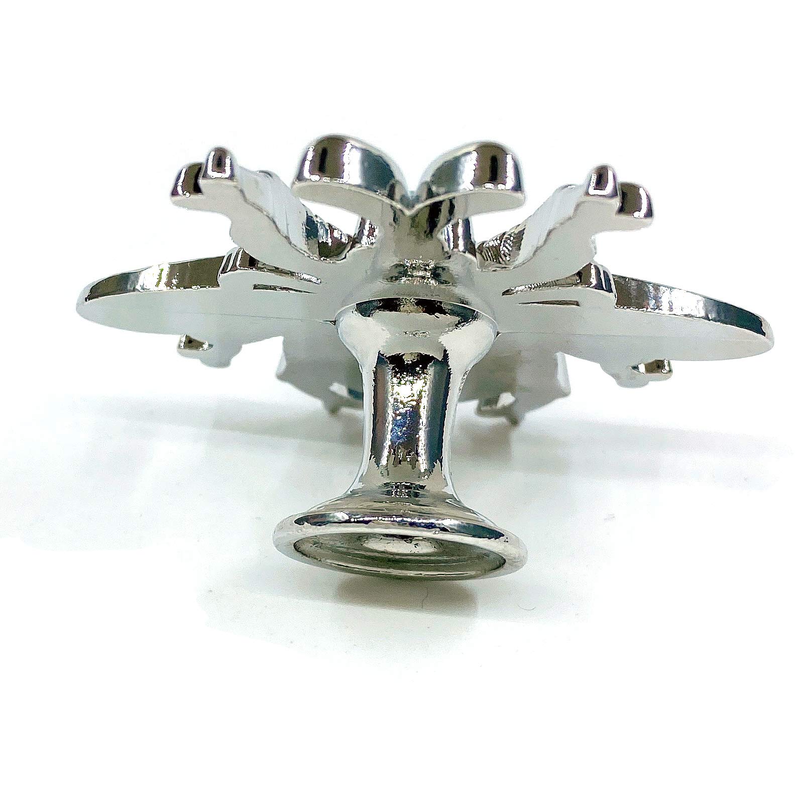 Bee Knob Drawer Pulls - Silver Cabinet Handles for Dresser, Wardrobe & Kitchen Decor - Spring Floral Garden Insect Theme (Set of 4) - Perfect for Home Renovation & DIY Furniture Upgrade
